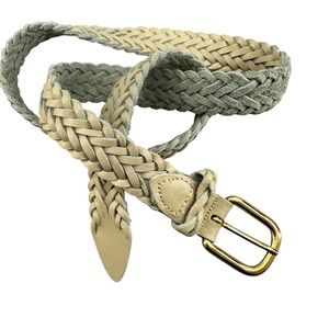 Vintage Capezio Tan Belt Argentina M/L Braided Leather See Photos for flaws